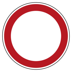 Verbotszeichen Allgemeines Verbotszeichen