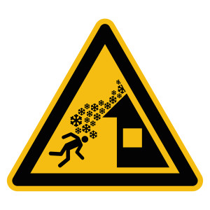 Warnzeichen Warnung vor Dachlawine DIN EN ISO 7010 W040