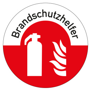 Brandschutzzeichen Helmaufkleber Brandschutzhelfer Folie Ø 40 mm 12 Stück/Bogen
