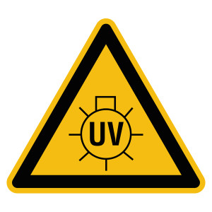 Warnzeichen "Warnung vor UV-Strahlung" praxisbewährt
