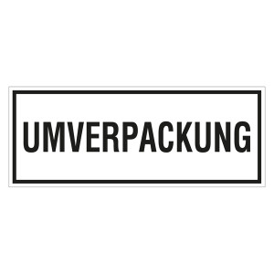 Verpackungskennzeichen Umverpackung, Weiß