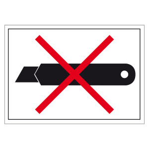 Paketaufkleber Kein Cuttermesser verwenden
