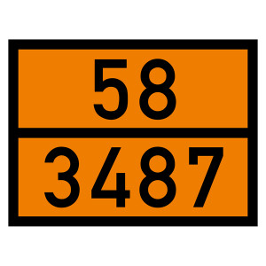 Warntafel 58 3487, orange, 400 x 300 mm