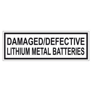 Verpackungskennzeichen DAMAGED/DEFECTIVE LITHIUM METAL BATTERIES