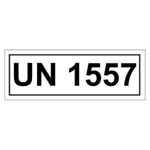 Gefahrzettel mit UN 1557