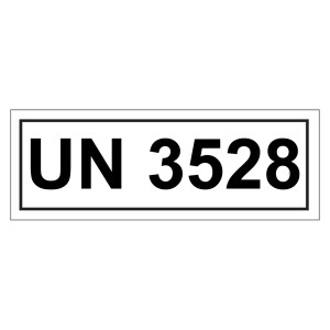 Gefahrzettel mit UN 3528