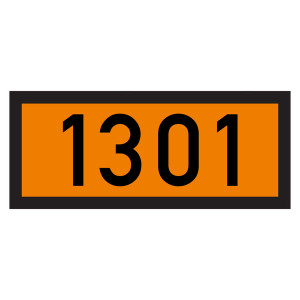 Warntafel 1301, orange, Folie, 300 x 120 mm, Einzeletikett