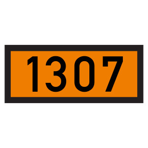Warntafel 1307, orange, Folie, 300 x 120 mm, Einzeletikett