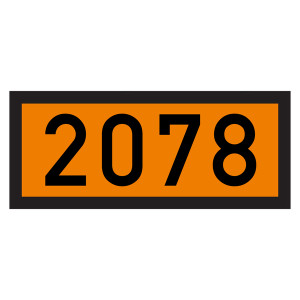 Warntafel 2078, orange, Folie, 300 x 120 mm, Einzeletikett