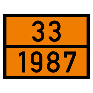 Warntafel 33 1987, orange, 400 x 300 mm