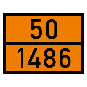 Warntafel 50 1486, orange, 400 x 300 mm