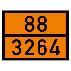 Warntafel 88 3264, orange, 400 x 300 mm