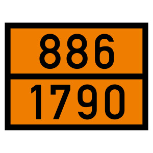 Warntafel 886 1790, orange, 400 x 300 mm