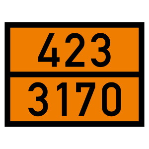 Warntafel 423 3170, orange, 400 x 300 mm