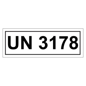 Gefahrzettel mit UN 3178