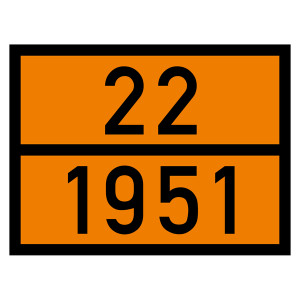 Warntafel 22 1951, orange, 400 x 300 mm