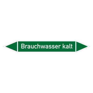Rohrleitungskennzeichen Brauchwasser kalt