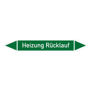 Rohrleitungskennzeichen Heizung Rücklauf