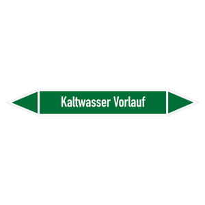 Rohrleitungskennzeichen Kaltwasser Vorlauf