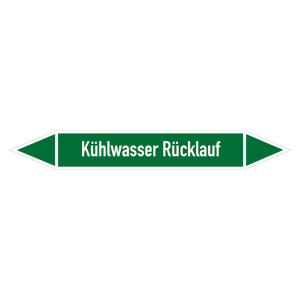 Rohrleitungskennzeichen Kühlwasser Rücklauf