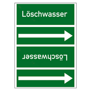 Rohrleitungskennzeichen Löschwasser für Rohrleitungen ab Ø 50 mm (2 Zoll), Folie selbstklebend 90 mm x 33 m auf Rolle