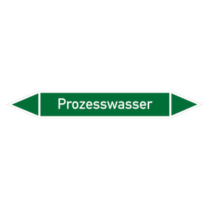 Rohrleitungskennzeichen Prozesswasser