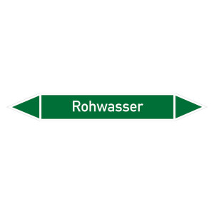 Rohrleitungskennzeichen Rohwasser