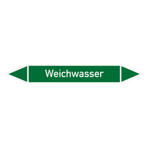 Rohrleitungskennzeichen Weichwasser