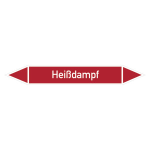 Rohrleitungskennzeichen Heißdampf