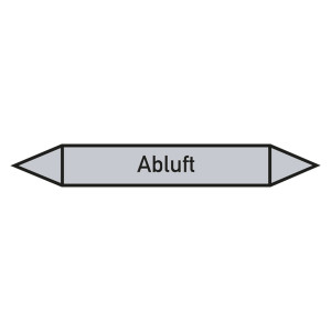 Rohrleitungskennzeichen Abluft