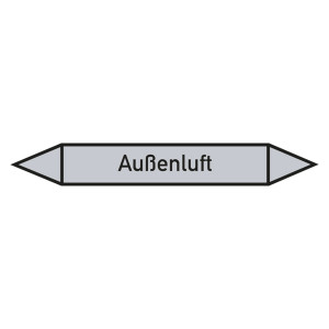 Rohrleitungskennzeichen Außenluft