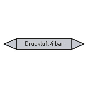 Rohrleitungskennzeichen Druckluft 4 bar