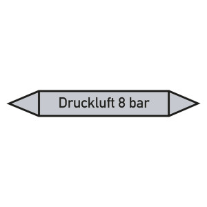 Rohrleitungskennzeichen Druckluft 8 bar