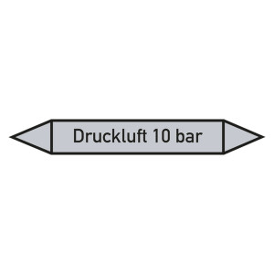 Rohrleitungskennzeichen Druckluft 10 bar