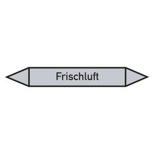 Rohrleitungskennzeichen Frischluft