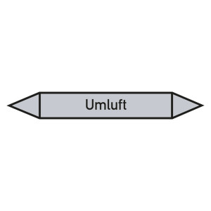Rohrleitungskennzeichen Umluft