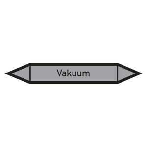 Rohrleitungskennzeichen Vakuum