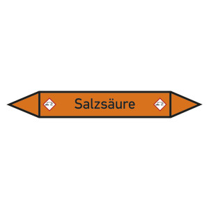Rohrleitungskennzeichen Salzsäure