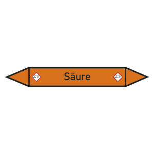 Rohrleitungskennzeichen Säure