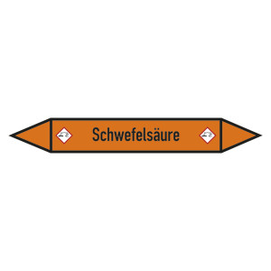 Rohrleitungskennzeichen Schwefelsäure