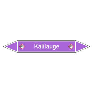 Rohrleitungskennzeichen Kalilauge