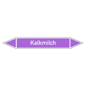 Rohrleitungskennzeichen Kalkmilch