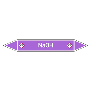 Rohrleitungskennzeichen NaOH