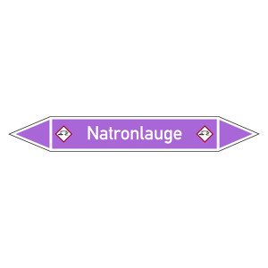 Rohrleitungskennzeichen Natronlauge