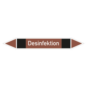 Rohrleitungskennzeichen Desinfektion