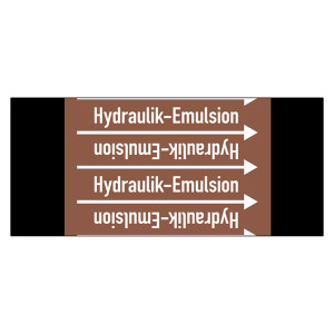 Rohrleitungskennzeichen Hydraulik-Emulsion für Rohrleitungen ab Ø 10 mm (3/8 Zoll), Folie selbstklebend 90 mm x 33 m auf Rolle