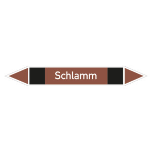 Rohrleitungskennzeichen Schlamm
