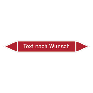 Rohrleitungskennzeichen Dampf - Text nach Wunsch
