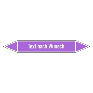 Rohrleitungskennzeichen Laugen - Text nach Wunsch