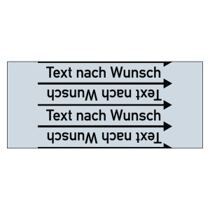 Rohrleitungskennzeichen Luft - Text nach Wunsch für Rohrleitungen ab Ø 10 mm (3/8 Zoll), Folie selbstklebend 90 mm x 33 m auf Rolle